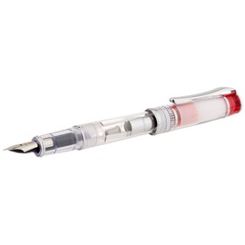Pilot Prera Iro-Ai Calligraphy-Nib Fountain Pen, Transparent Red Body (FPRN-350R-TRCM)