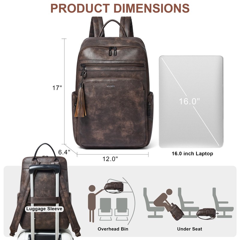 Shrrie Laptop Backpack for Women Fits 16 inch Laptop,Designer Backpacks