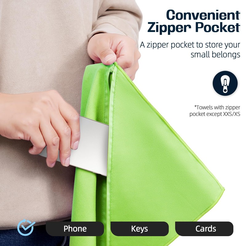 Bagail Microfibre Towel, Compact, Ultra-Light, Quick-Drying, with Breathable EVA Case,