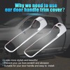 X AUTOHAUX 4pcs Chrome Plated ABS Exterior Side Door Handle