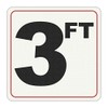 Adhesive Pool Depth Markers for Pool and Spas Feet (3