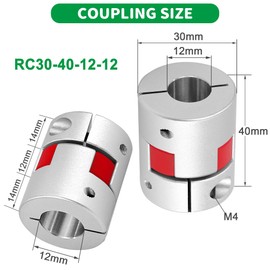 Shaft Coupling 12 mm to 12 mm Waves Flexible Coupler Plum Claw Coupling Aluminium for 3D Printer CNC Machine and Servo Step Motor (5 x 8 mm)