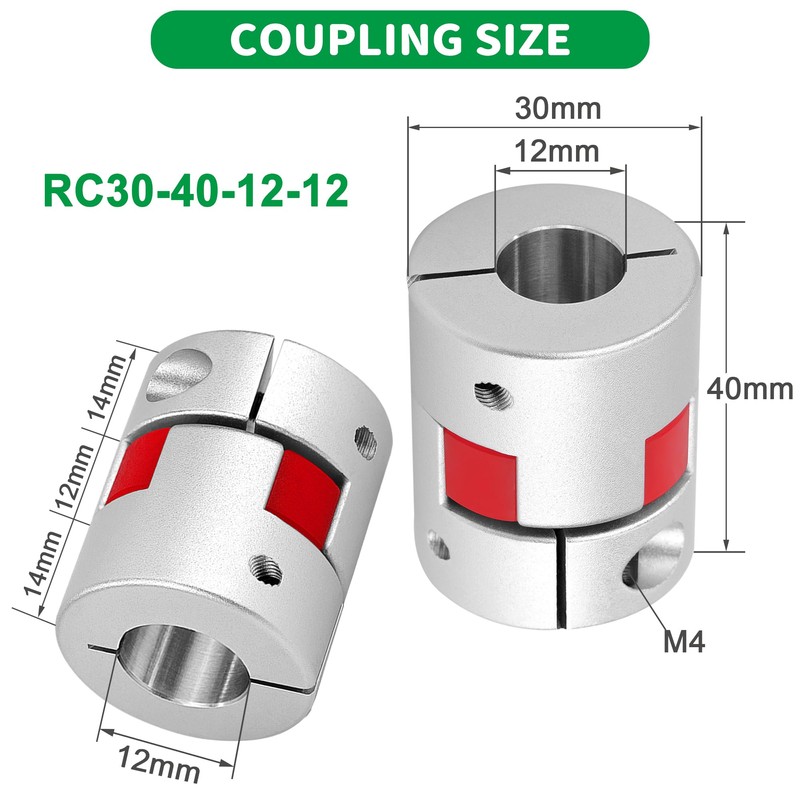 Shaft Coupling 12 mm to 12 mm Waves Flexible Coupler