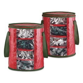 Whitmor Christmas Light Storage Bags Set of 2 Red/Green