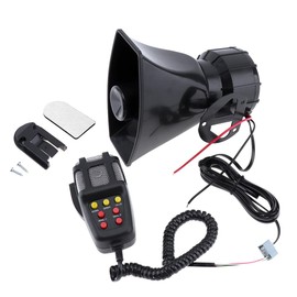 Car Electronic Warning Siren Motorcycle Alarm Firemen Ambulance Loudspeaker with MIC 100W 12V 7 Sound