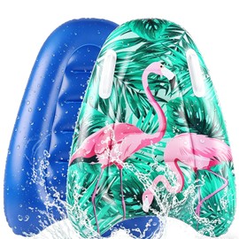 dellyy Portable Inflatable Bodyboard, 70 x 50 cm, Portable Inflatable Surfboard, with Handles, Children's Swimming Board, Inflatable Air Mattress, Floating Bodyboard, Children's Inflatable Pool Toy
