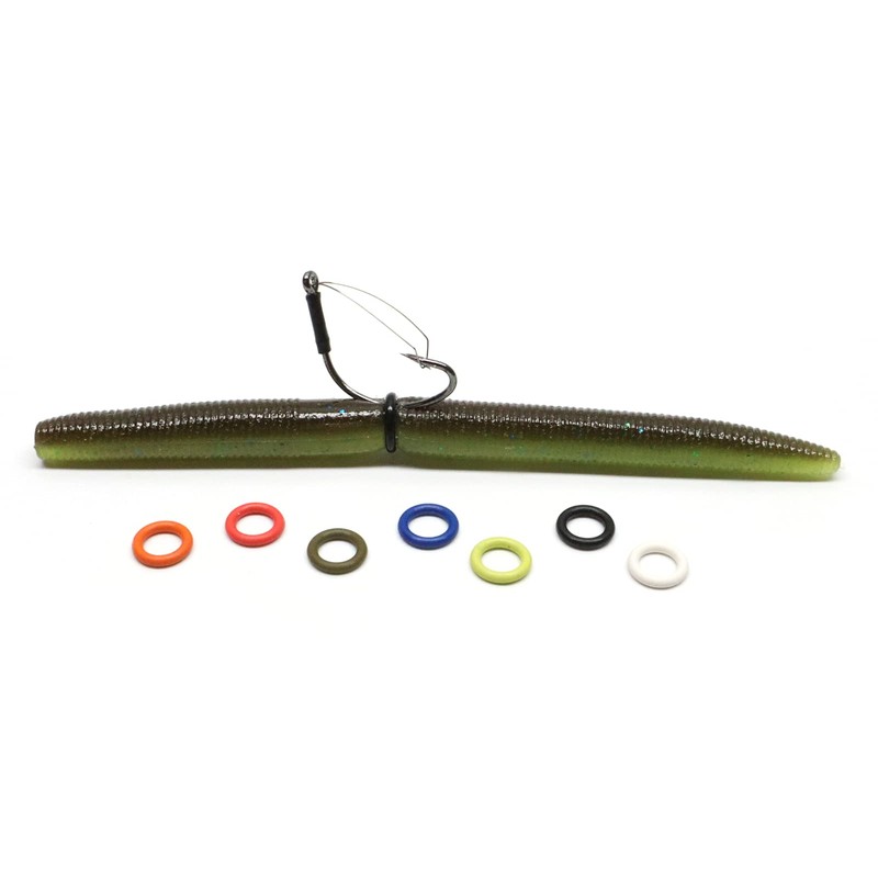 Wacky Rings - (GREEN PUMPKIN) O-Rings for Wacky Rigging Senko