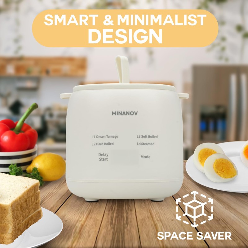 MINANOV Egg Maker - Electric Egg Cooker with Auto Shut