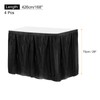 sourcing map 4 Pack Black Plastic Table Skirts, 29 in