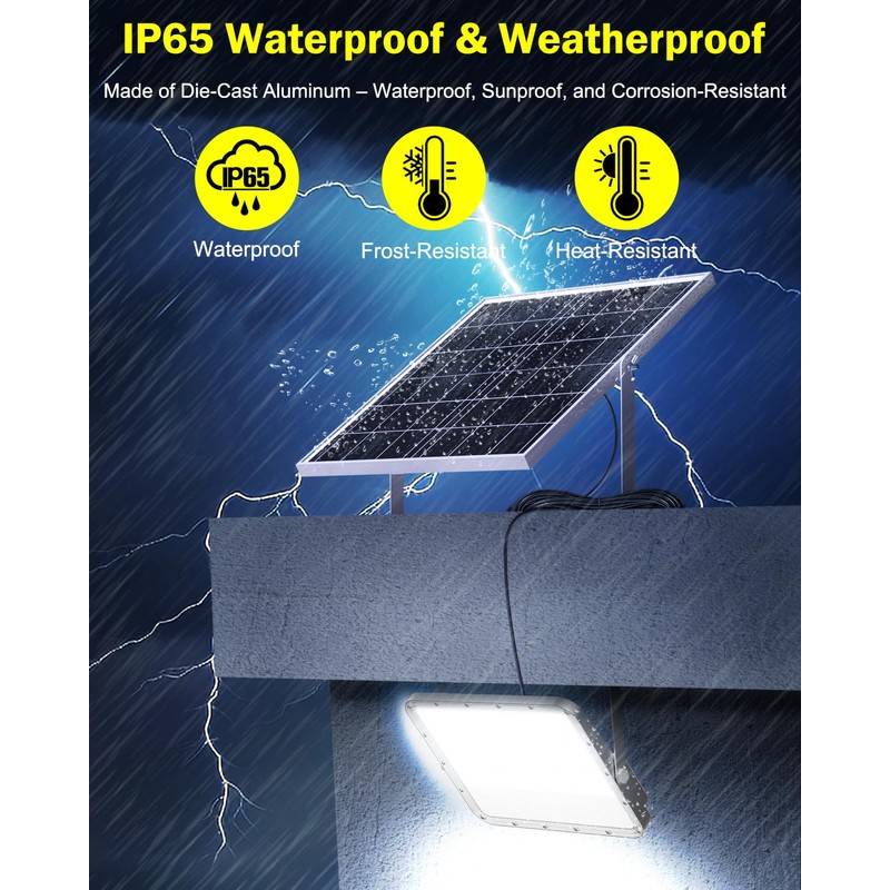 Engrepo Solar Lights Outdoor 10000LM Auto On/Off Dusk to Dawn