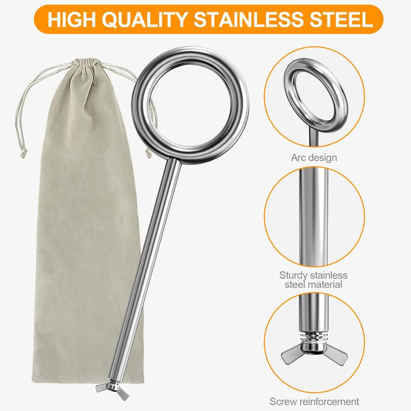 Handle for Solo Stove Heat Deflector, Stainless Steel Accessories for