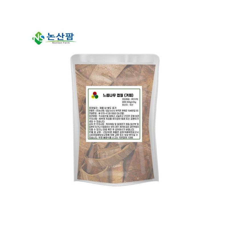 국산 느릅나무 껍질 거피 300g 느릅나무껍질 껍질제거 Domestic Elm Bark