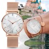 Basfur Dress Watch Fe-Montre-063-01, Rose gold band / white dial,