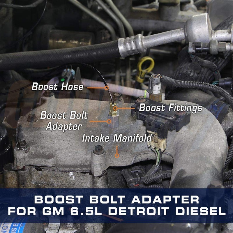 GlowShift Boost Bolt Sensor Thread Adapter Compatible with Chevy GMC