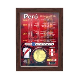 Gio Gifts Peru Futbol Soccer Framed Sports Collectible Souvenir Gift