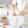 30 Pack Insulated Take Away Bags, White Reusable Grocery Bag