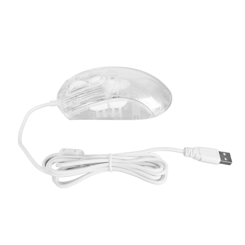 Gaming Mouse Transparent Wired Mechanical Mouse 6 DPI Adjustable RGB