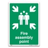 Fire assembly point Sign - 1mm Rigid Plastic Sign -