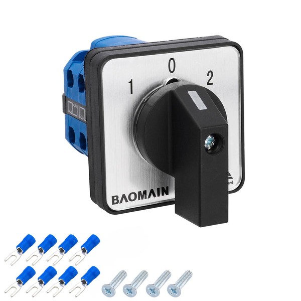 BAOMAIN Universal Rotary Hinge Switch, On/Off, 20 A, 550 V,