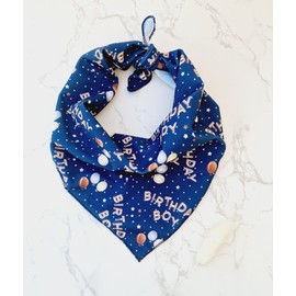 Blue Birthday Boy Dog Bandana M/L