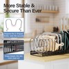 Expandable Pots and Pans Organizer under Cabinet with 14 Dividers