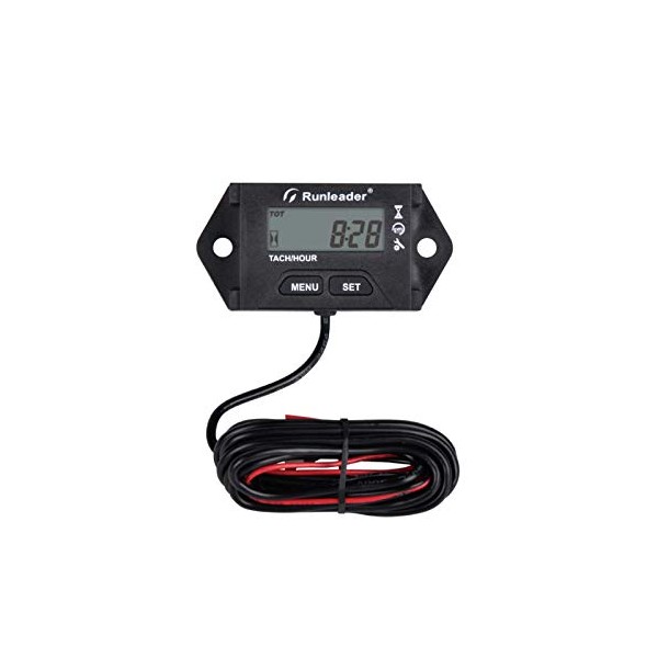 Runleader Digital Self-Powered RPM / Operating Hour Counter, Maintenance Reminders