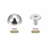 sourcing map 10x6mm Screw Back Rivets Solid Round Head Leather