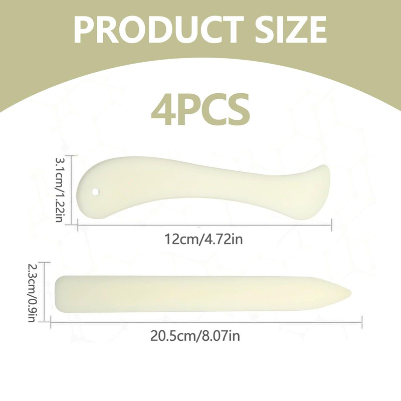 Pack of 4 Bone Folder, Bone Folder, for Paper, Origami