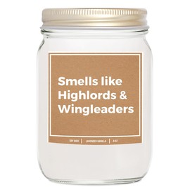 YouNique Designs Highlords Candle 8 Oz - Bookish Candles, Book Lovers Gifts, Book Themed Gifts for Book Lovers Women, Book Club Gifts Ideas, Reading Themed Gifts (Lavender & Vanilla)