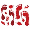KUUQA 4 Pcs Footprint Clings Horror PVC Stickers for Halloween