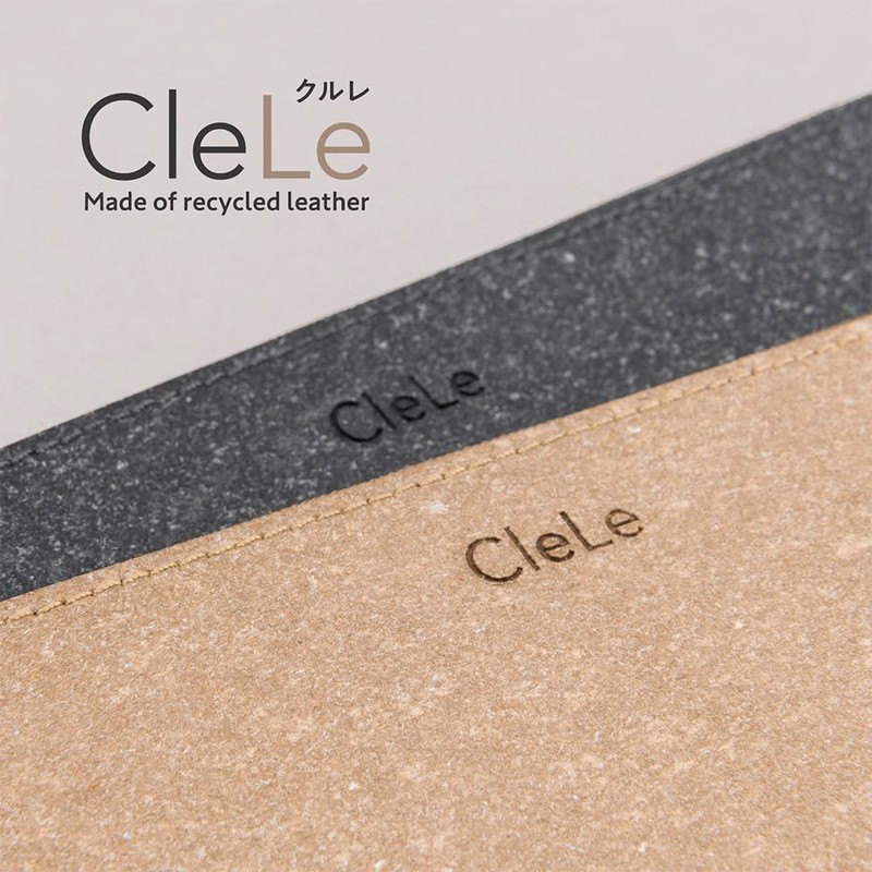 Nakabayashi CLL-FCB6GY Recycled Leather [Kurure] Flat Case B6 Gray