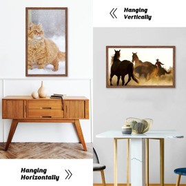 Light Walnut 18x24 - Single Frame - Rustic Woodgrain 18 x 24 Poster Frame with Plexiglass for Wall Gallery Display, 18x24 Picture Frame for Puzzles, Artwork, Photos and Posters - Ideal Christmas Day
