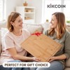 Kikcoin Bamboo Cutting Boards for Kitchen, Extra Large Wood Cutting