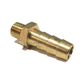 EDGE INDUSTRIAL 3/8" Hose ID to 1/8" Male NPT MNPT Straight Brass Fitting Fuel/AIR/Water/Oil/Gas/WOG (Qty 1)