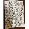 Unbranded 5/8 External snap ring KD-1039 with size chart 12PK