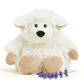 warmies Junior Microwavable & Weighted Stuffed Animals, Sheep - Heated Stuffed Animal for Warmth & Comfort - Lavender Scented Microwavable Plush for Adults & Children (Boys, Girls, Babies & Toddlers)