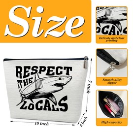 Ythuil Funny Shark Design Makeup Bag For Mom Women, Shark Toiletry Bag Cosmetic Bag For Traveling, Cute Ocean Shark Themed Gifts Lovers Gift For Teen, Mothers Day Birthday Christmas