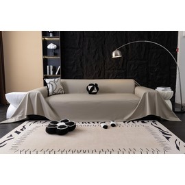 vctops Waterproof Thick PU Leather Sofa Covers for Sectional Sofa Luxury Couch Cover for Dogs Loveseat Covers Futon Cover L Shaped Cover Wipeable Couch Protector (Beige,71"x189")