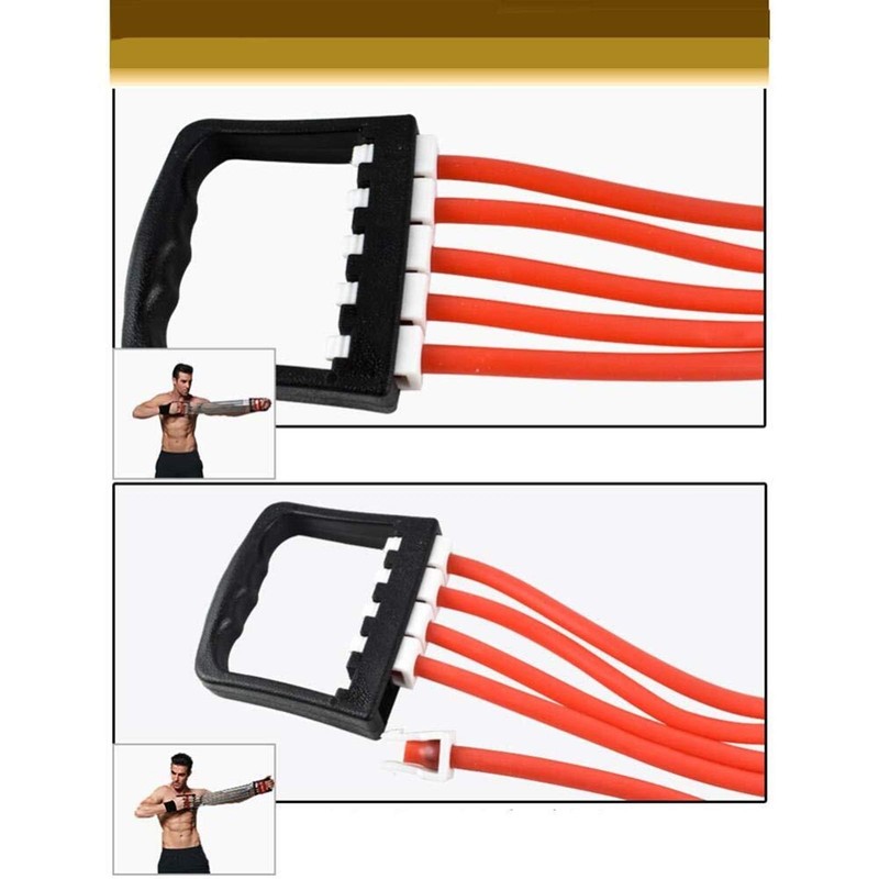 Fitness Chest Expander Muscle Pull Exerciser - Portable Latex Multi-Function