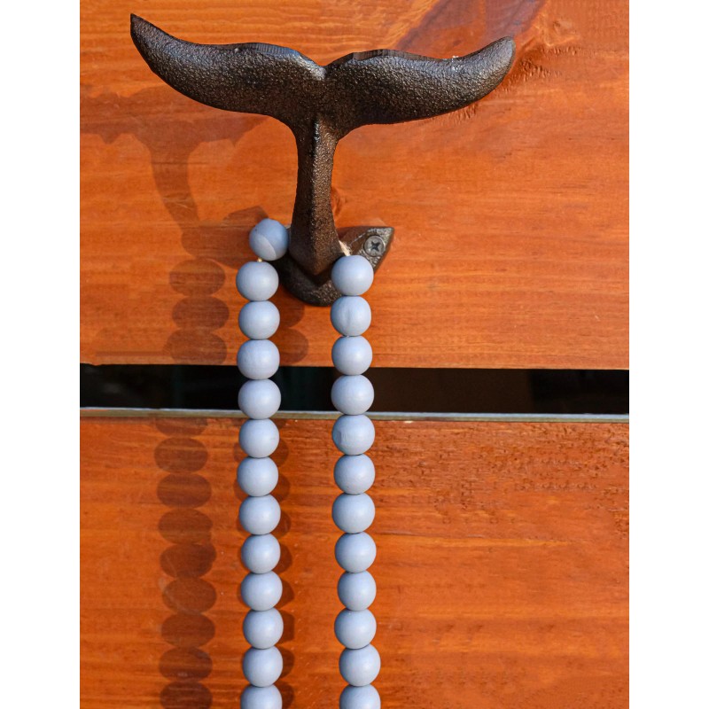 Set of 2 Cast Iron Nautical Baleen Blue Whale Tail