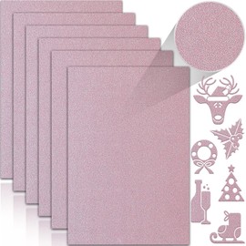 Twavang 24 Sheets Pink Glitter Cardstock Paper, A4 Premium Sparkly Paper for Scrapbook, DIY Projects, Party Decoration, Gift Box Wrapping 250GSM/92lb