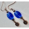 Blue and Copper Dangle Earrings. Jewelry Earrings for Women #3298FE672