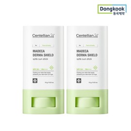 Centellian24 마데카 더마쉴드 세이프 선스틱 18g 2개SPF50+ PA++++) 24H 촉촉 쿨링효과 진정 자외선차단제 Madeca Derma Shield Safe Sunscreen Stick 18g 2pcs SPF50+ PA+++ 24H Moisturizing Cooling Effect Soothing Sunscreen