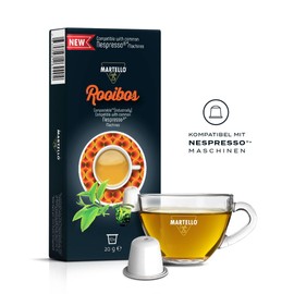ROOIBOS Tea Capsules – Only Compatible with Nespresso® Machines – Capsules 100% Industrial Compostable – Fresh, Aromatic Leaves – 110 Capsules (11 x 10)
