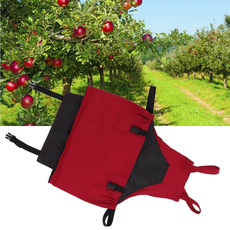 Gardening Apron Dark Red 210D PVC Waterproof Fabric Regulable Straps
