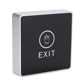 Touch to Exit Button for Door Access Control System LED Light 5 Contact Output Push Exit Switch Square Shape 4pcs