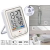 infactory Bathroom Clock: Digital Bathroom Shower Clock Thermo/Hygrometer IP65 (Wall