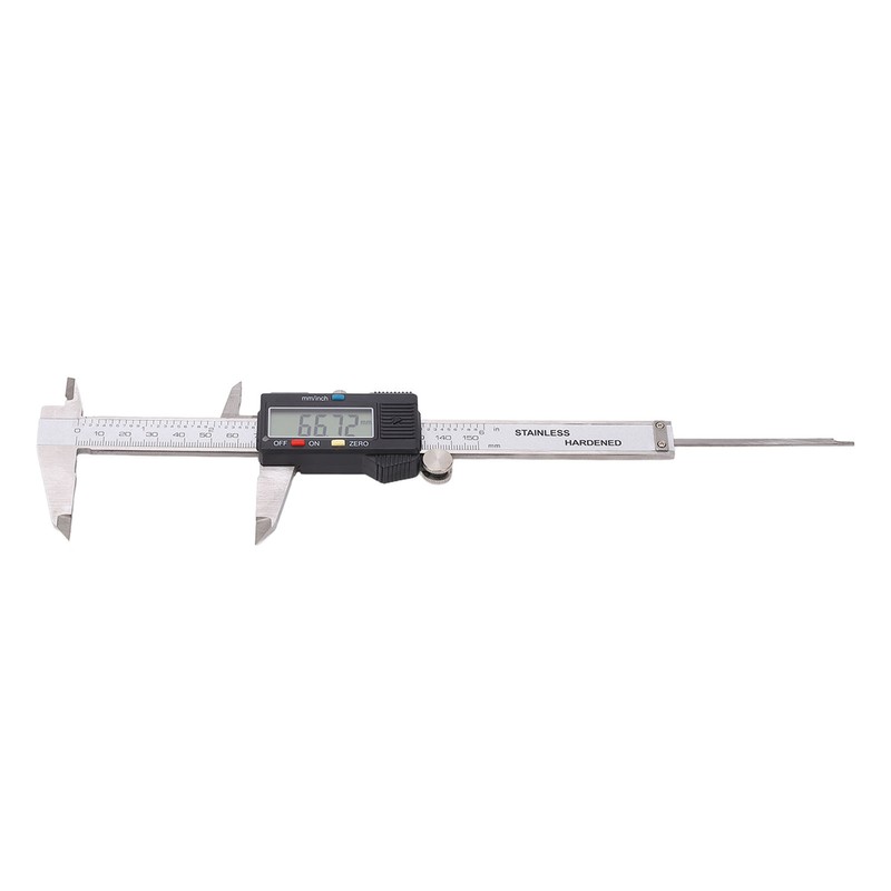 Digital Display Caliper Stainless Steel LCD Electronic Measuring Ruler with