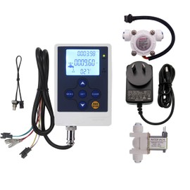 DIGITEN Water Flow Control LCD Display+G1/4" Flow Sensor Meter+12V G1/4" Solenoid Valve 0.02-0.8Mpa