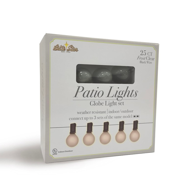 Brite Star 25 Count Frosted Clear G40 Light Set